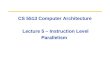 CS 5513 Computer Architecture  Lecture 5 – Instruction Level Parallelism