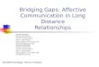 Bridging Gaps: Affective Communication in Long Distance Relationships