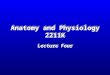 Anatomy and Physiology 2211K