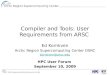 Compiler and Tools: User Requirements from ARSC