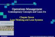 Chapter Seven Lean Thinking and Lean Systems