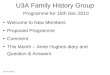 U3A Family History Group Programme for 15th Dec 2010