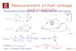 Measurement of Hall voltage and resistivity