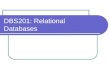 DBS201: Relational Databases