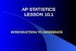 AP STATISTICS LESSON 10.1