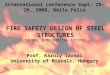 FIRE SAFETY DESIGN OF STEEL STRUCTURES THERMAL & MECHANICAL ACTIONS