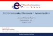 Governmental Research Association Annual Policy Conference Washington, D.C. August, 2014