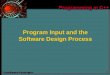 Program Input and the Software Design Process