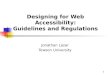 Designing for Web Accessibility: Guidelines and Regulations