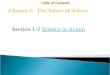 Chapter 1:  The Nature of Science