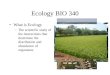 Ecology BIO 340