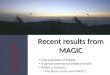 Recent results from MAGIC