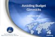 Avoiding Budget Gimmicks February 2014
