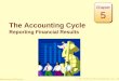 The Accounting Cycle Reporting Financial Results