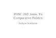 POSC 202: Intro. To Comparative Politics