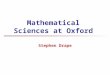 Mathematical Sciences at Oxford