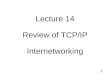 Lecture 14 Review of TCP/IP Internetworking