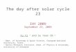The day after solar cycle 23  IHY 2009  September 23, 2009 Yu Yi 1  and Su Yeon Oh  2