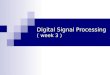 Digital Signal Processing ( week 3 )