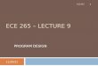 ECE 265 – Lecture 9