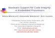 Hardware Support for Code Integrity  in Embedded Processors