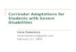 Curricular Adaptations for Students with Severe Disabilities