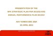 PRESENTATION OF THE  NPA STRATEGIC PLAN FOR 2013/18 AND  ANNUAL PERFORMANCE PLAN 2013/14