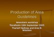 Production of Area Guidelines