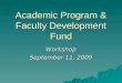 Academic Program & Faculty Development Fund