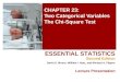CHAPTER 23: Two Categorical Variables The Chi-Square Test
