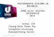POSTGRADUATE DIPLOMA IN BUSINESS  APMG 8119: DIGITAL ENTERPRISE 2014