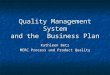 Quality Management System and the  Business Plan