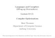 Languages and Compilers (SProg og Oversættere) Lecture 15 (1) Compiler Optimizations