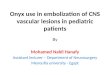 Onyx use in embolization of CNS vascular  lesions in  pediatric patients