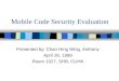 Mobile Code Security Evaluation