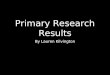 Primary Research Results