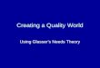 Creating a Quality World