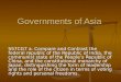 Governments of Asia