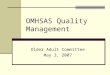 OMHSAS Quality Management