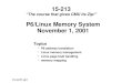 P6/Linux Memory System November 1, 2001