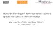 Transfer Learning on Heterogeneous Feature Spaces via Spectral Transformation