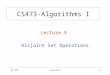C S473 -Algorithms  I