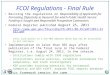 FCOI Regulations - Final Rule