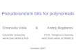 Pseudorandom bits for polynomials