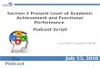 Section 2 Present Level of Academic Achievement and Functional Performance  Podcast Script