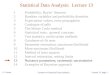 Statistical Data Analysis:  Lecture 13
