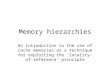 Memory hierarchies