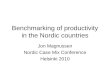 Benchmarking of productivity in the Nordic countries