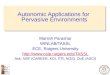 Autonomic Applications for  Pervasive Environments