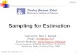 Sampling for Estimation